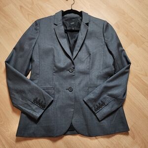 J. Crew Super 120's Wool Gray 2-Button Blazer Jacket Women's Size 8